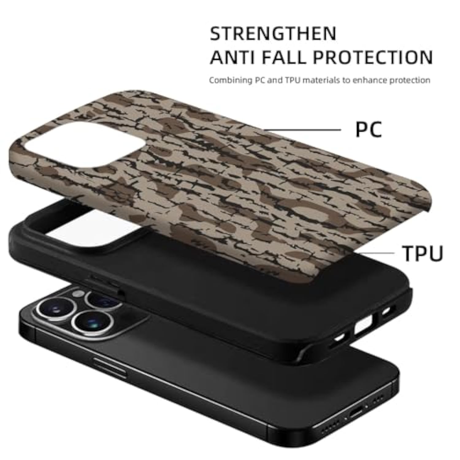 Case For Iphone 13 Pro Max, Compatible With Magsafe, Camouflage Camo Phone Case, Scratch-Resistant Shockproof Case