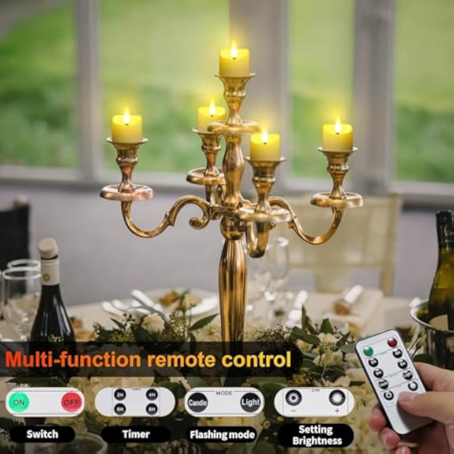 Rechargeable Tea Lights With Remote, Flameless Led Candle With 24H Cycle Timer, Battery Operated Tea Lights For Votive, Weddings, Parties, Halloween, Christmas, Home Decoration (6)