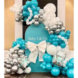 102Pcs Teal Blue Balloon Kit 18in 12in 10in 5in Party Decoration Set