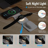 ????????????????? ??????????????? 3 In 1 Foldable Wireless Charger, Magnetic Fast Wireless Charging Pad, Compatible With Iphone 15/14/13/12, Apple Watch, Airpods Pro