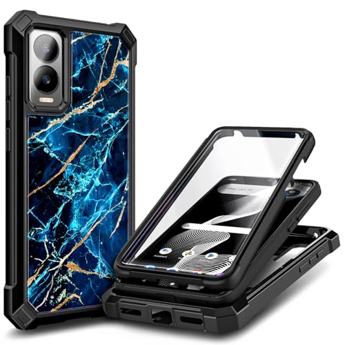 For Cricket Icon 6 Case (Sl219C), At&T Verge (Sl219A) With [Built-In Screen Protector] 9Ft Military Grade Drop Tested, Full-Body Protective Shockproof Bumper Cover (Black)