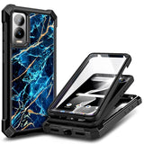 For Cricket Icon 6 Case (Sl219C), At&T Verge (Sl219A) With [Built-In Screen Protector] 9Ft Military Grade Drop Tested, Full-Body Protective Shockproof Bumper Cover (Black)