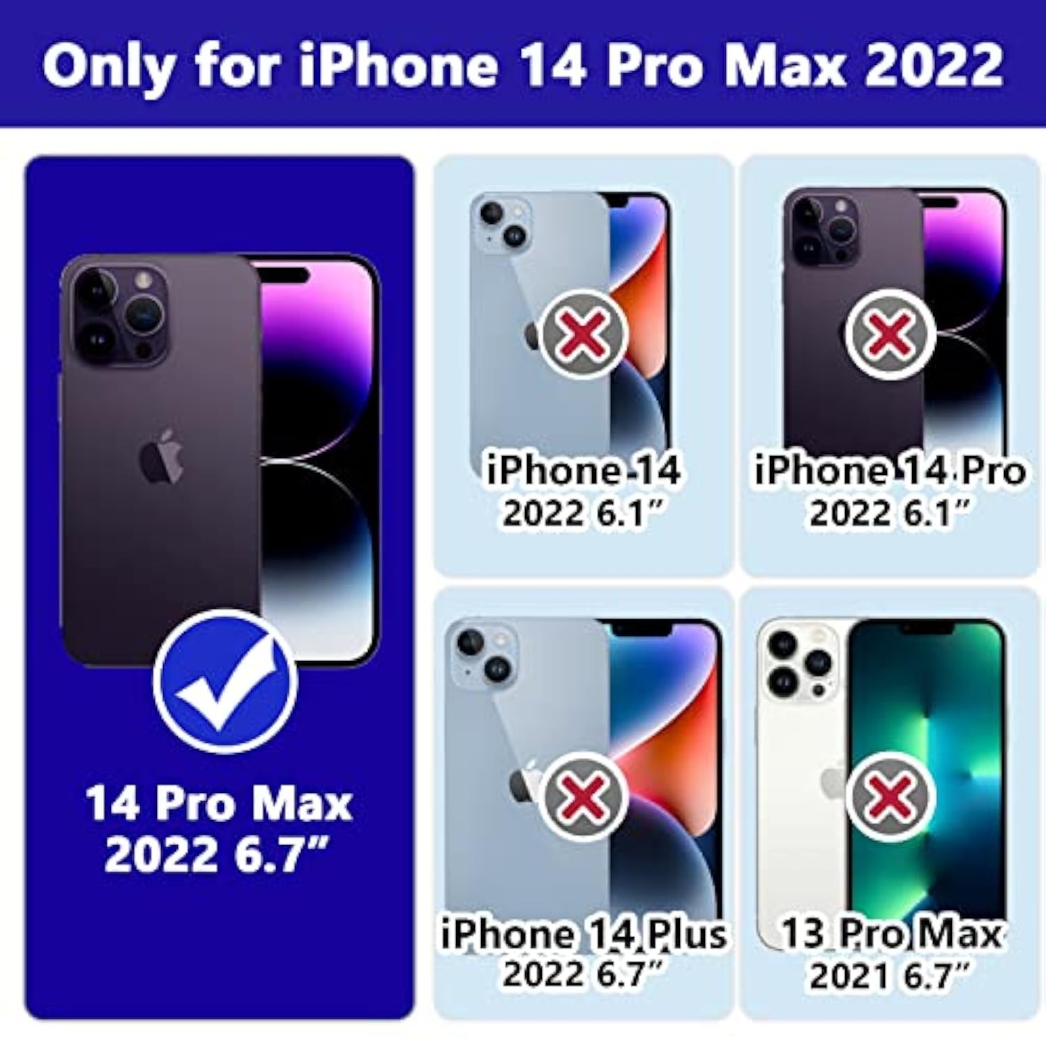 Designed For Iphone 14 Pro Max Case For Boys, Thick Silicone 3-In-1 Heavy Duty