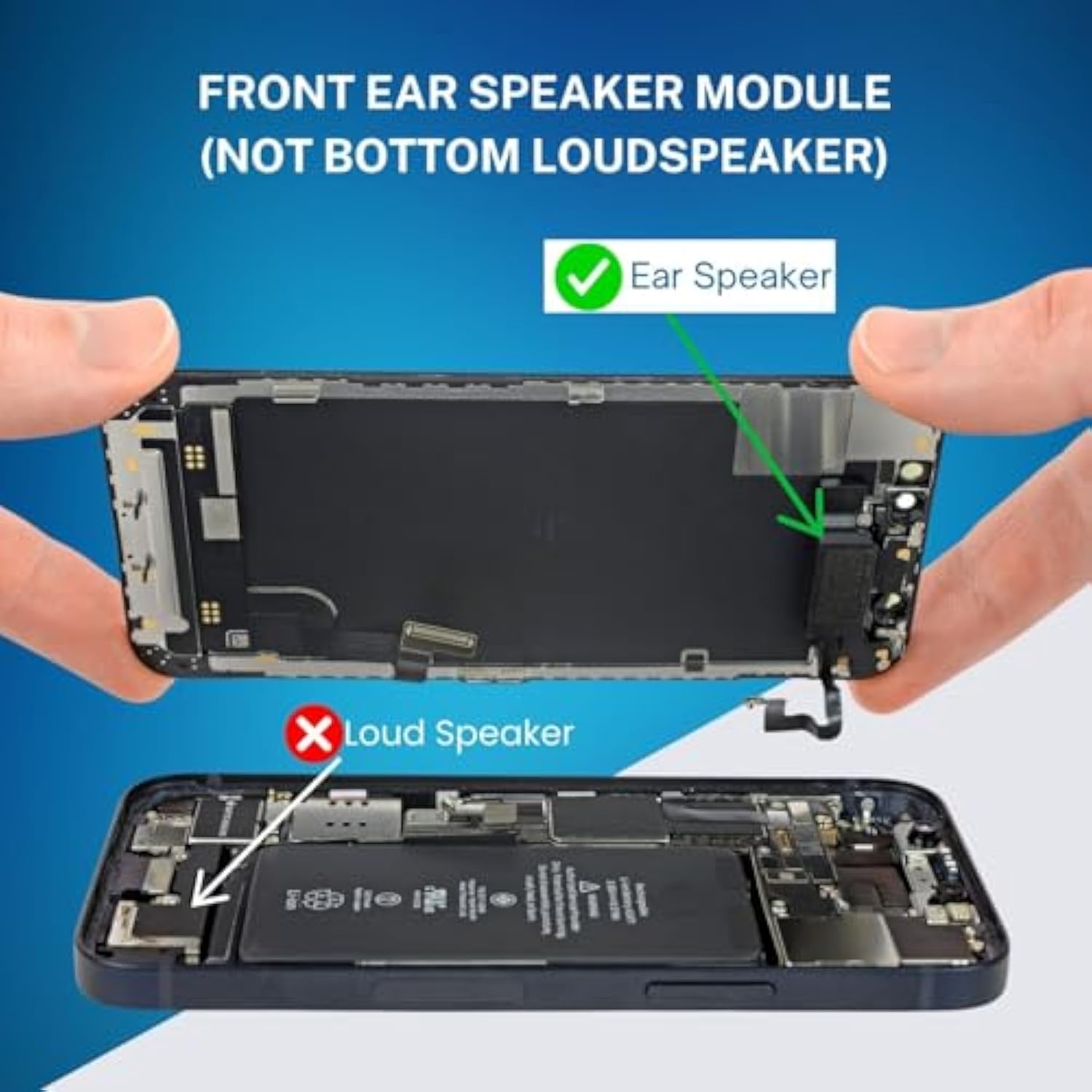 Ear Speaker With Proximity Sensor Flex Cable Replacement For Iphone 12 Mini – Front Earpiece Module With Ambient Light Sensor, Fixes Audio & Sensor