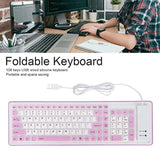 Roll Up Keyboard, Foldable Silicone Keyboard 103 Keys Usb Wired Waterproof Mut