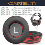 Earpads Replacement For Plantronics (Poly) Rig 400(400Pro Hc, 400Hs, 400Hx, 400Ha), Ear Pads Cushions For Rig 500(500E, 500Hd, 500Hx, 500Hs)/505(505Hs)/515(515Hd) Headset - Rig Mf Red Storm