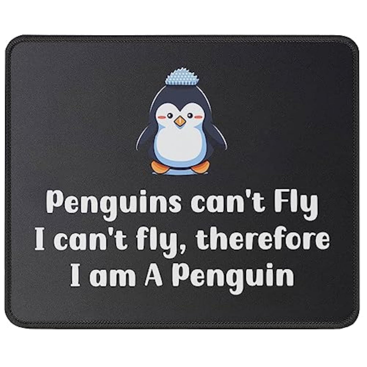 Funny Penguin Computer Mouse Pad - I Can'T Fly Mouse Mat Gaming 9.5 X 7.8 Inch - Cute Animal Lovers Gift For Mom Dad - Gifts For Birthday, Christmas