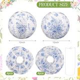 8 Pcs Blue Floral Spring Paper Lanterns 12 Inch Blue And White Hanging Paper Lantern Decorations 2 Styles Chinoiserie Lanterns For Garden Party Birthday Baby Shower Wedding Tea Home Decor