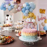 164pcs Blue Balloon Arch Kit with Daisy Bone Foils for Parties and Baby Showers