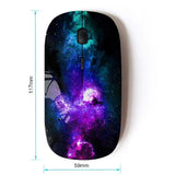 [ Optical 2.4G Wireless Mouse [ Neon Purple Blue Galaxy ]