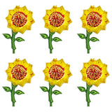 33" Sunflower Foil Balloons – 6 Pcs for Summer, Luau & Party Decorations