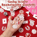 300 Pcs Lucky In Love Confetti Bachelorette Decoration Vegas Party Decor Casino Western Bachelorette Table Decor Lucky In Love Poker Casino Bridal Shower Birthday Party Favor