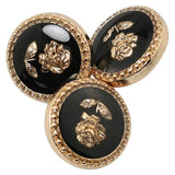 14Pcs Vintage Rose Button 15Mm Metal Enamel Suit Button Flower Buttons