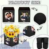 12Pcs Graduation Table Centerpieces Box 6/7 Inch Picture Display Reusable Photo Props Box Frame For Congrats Grad Wedding Decor Flower Arrangements, Black