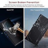 [2+2 Pack] Privacy Screen Protector For Samsung Galaxy S22 Ultra 6.8-Inch [Not For S22 Plus/S22] Anti Spy Pet Film(Not Glass) With Easy Installation Frame + Camera Lens Protector Fingerprint Id Compatible