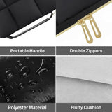 MOSISO Puffy Laptop Sleeve 13.3 inch, 13-14 inch Laptop Sleeve Compatible with MacBook Air/Pro 13 / Pro 14, HP Dell Acer ASUS Lenovo, Grid Quilted Puffer Bag with Vertical Pocket & Side Handle,Black