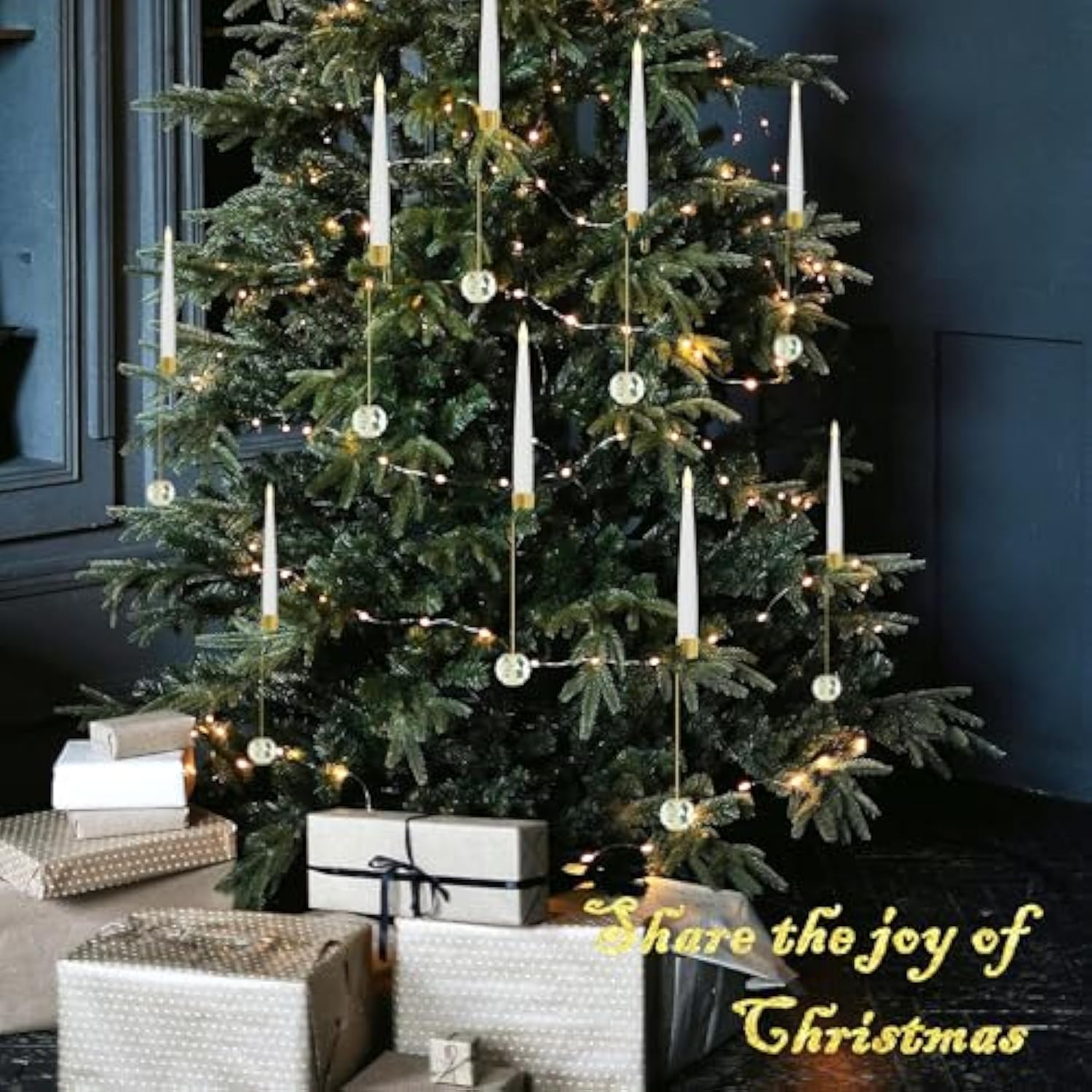 Flameless Christmas Tree Candles With Remote, 12 Pack Battery Operated Led Candles For Christmas Tree Flickering Flame For Xmas Indoor Decor - Clear Crystal Ball