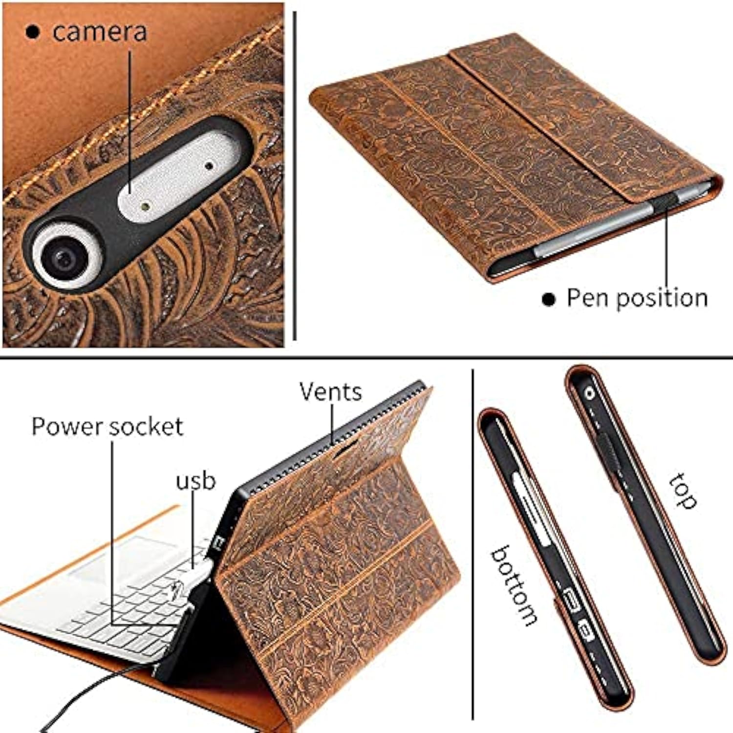 Case For 13 Inch Microsoft Surface Pro 8 (2021 Release) - Multiple Angle Viewi