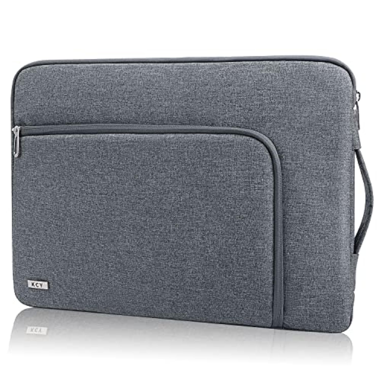 Waterproof Laptop Sleeve Case 15.6 16 Inch | Shockproof Cover Bag With Handle For Macbook Pro 16, Surface, Dell Xps, Hp (Grey)