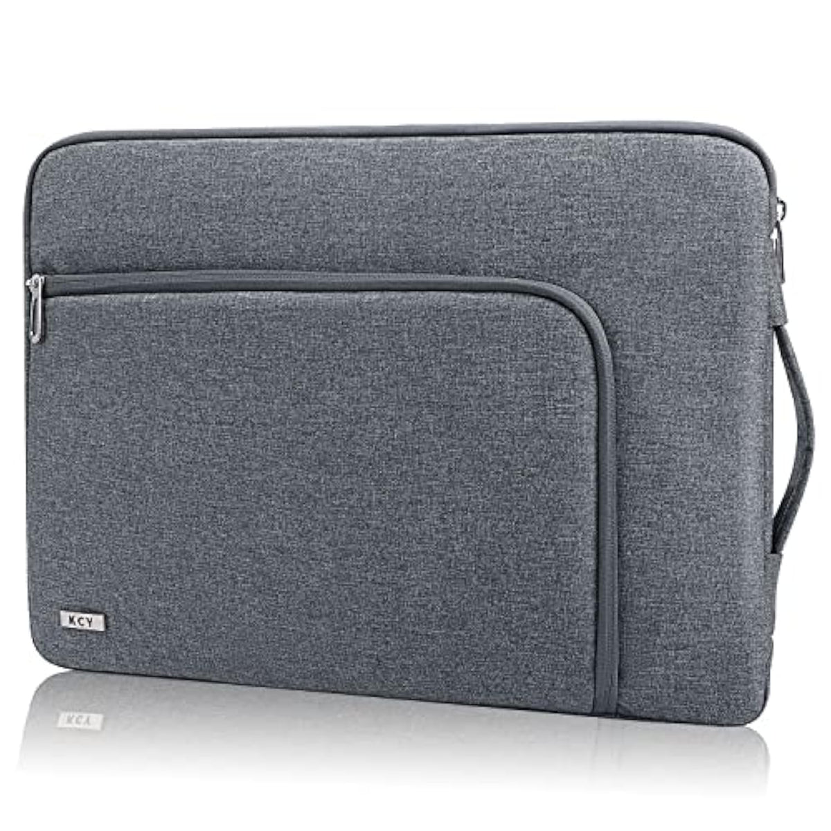 Waterproof Laptop Sleeve Case 15.6 16 Inch | Shockproof Cover Bag With Handle For Macbook Pro 16, Surface, Dell Xps, Hp (Grey)