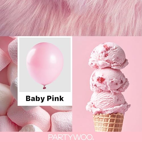 Baby Pink Balloons 152pcs Pastel Pale Light Pink Different Sizes