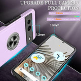 Pixel 7 Case with 2Pcs Screen Protector Cover for Google Pixel 7, Purple