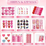 Valentines Day Stationery Gifts Set For Kids Hearts Pencils Erasers Stickers School Classroom Exchange Reward Prizes Bulk For Students Valentine’S Party Favors Goodie Bag Filler?216Pcs?