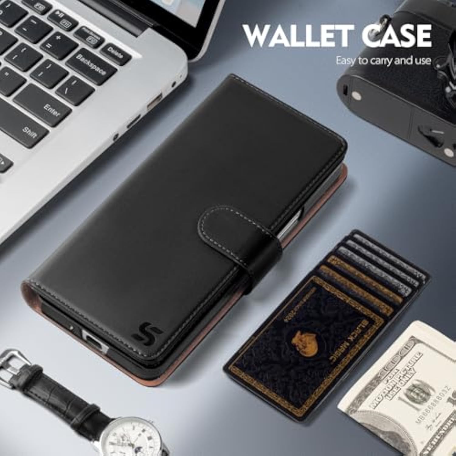 Compatible With Samsung Galaxy Z Fold7 Wallet Case With Card Holder,Fold 7 5G Phone Case Women Man Rfid Blocking Pu Leather Flip Protective Cover Credit Card Holder Slots,Dark Blue