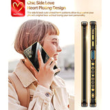 For Samsung Galaxy A12 Case: With Tempered Glass Screen Protector [2 Pcs]+ Full Camera Lens Protection, Love Heart Plating Girly Women Cute Luxury Soft Tpu Shockproof Case For Samsung A12, Black