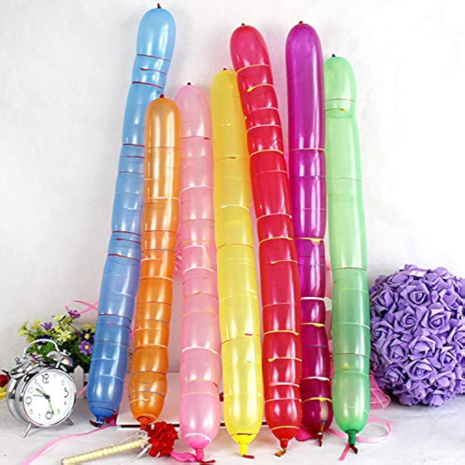 200-Pc Rocket Balloons Set – Holiday Party Decorations with Pump