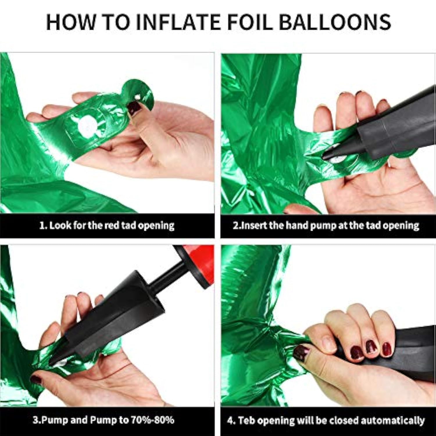 8 Pieces Christmas Square Shaped Foil Balloons Gift Box Cube Aluminum Foil Balloon For Happy Xmas Birthday Party Decoration, 24 Inch(Green And Red)