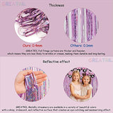 2pcs Pink Tinsel Curtain Party Backdrop Lilac Pink Foil Fringe for Theme Parties