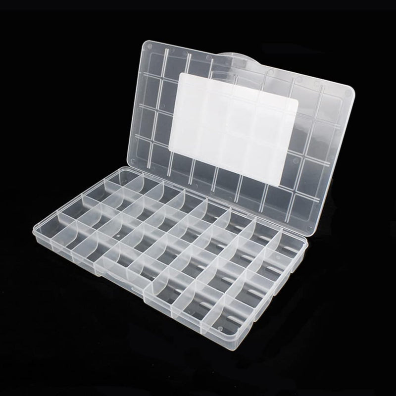 32 Grids Clear Plastic Organizer Box, Craft Storage Container For Bead