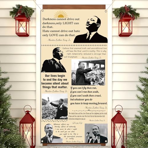 Martin Luther King Jr. Door Cover History Famous Quote MLK Day Decorations School Classroom Office Door Decor