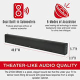 SB500 Soundbar for TV, Home Speaker Bar Works with 50" to 90" TVs, Soundbar with Subwoofer Built-in, 6 Modes AccuVoice Dialogue Boost, Multi-Zone