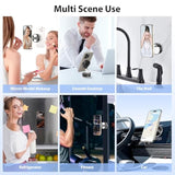 Vacuum Magnetic Suction Phone Holder, Foldable Suction Phone Mount, Magnetic Suction Cup Phone Holder For Iphone 16/15/14/13/12, For Smooth Surfaces Such As Shower, Car, Mirror