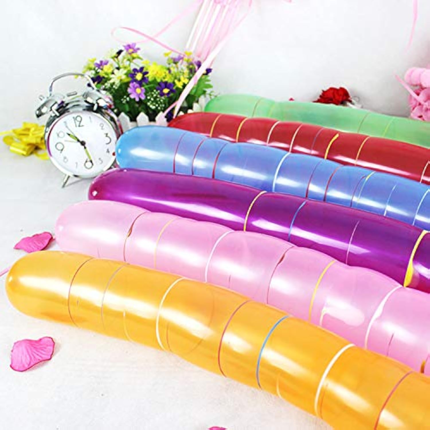 200-Pc Rocket Balloons Set – Holiday Party Decorations with Pump