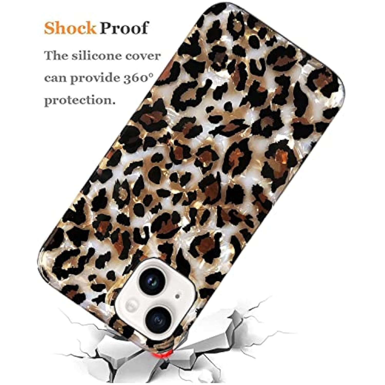 Case Compatible With Iphone 15 Plus Case 6.7, Luxury Sparkle Translucent Clear Leopard Cheetah Print Pearly Design Soft Silicone Slim Tpu Protective Phone Case Cover For Girls Women (Bling)