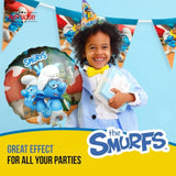 Smurfs Foil Balloon, 17.7 Inch, Blue White, Happy Smurf Face, Helium Balloon For Birthday