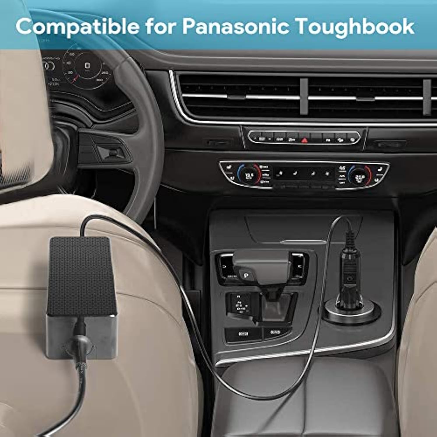 For Panasonic Toughbook Car Charger, 12V-24V Dc Adapter Cf-Aa5713Am For Panaso