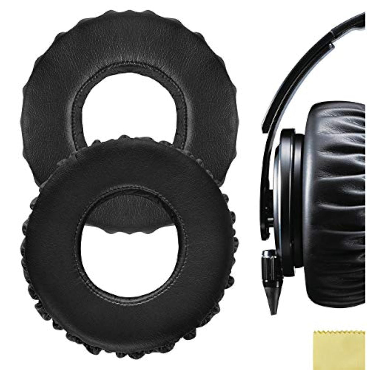 Geekria QuickFit Soft Replacement Ear Pads for Sony MDR-XB1000 Headphones Ear Cushions, Repair Parts (Black)
