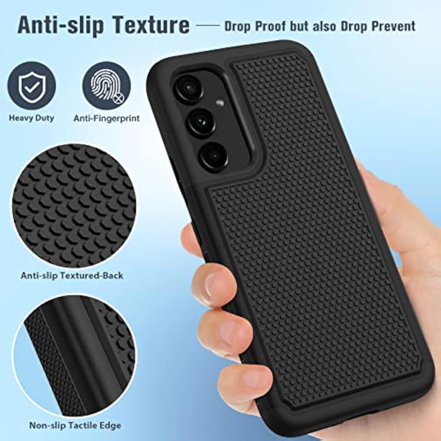 Samsung Galaxy A54 5G Dual Layer Shockproof Rugged Case Matte Black