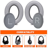 Premium Replacement Ear Pads For Bose Qc35 & Qc35Ii Headphones Made By - Comfortable Adaptive Memory Foam And Extra Durable - Fits Quietcomfort 35 & 35Ii / Soundlink 1&2 Ae?Over-Ear? (Silver)