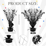 3pcs Black Metallic Foil Spray Centerpieces for Birthday & New Year 2026 Party
