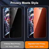[2-Pack for iPhone 17 Pro Max Sunset Color Privacy Screen Protector - Gradient Purple Anti-Spy Tempered Glass, Anti-Blue Light, Pink Military-Grade