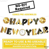Happy New Year 2026 Banner 10 Ft Gold Foil Party Decoration