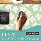 Desk Mat,Daisy Flower Vintage Gaming Mouse Pad 31.5 X 15.7 In Extended Mousepad Non-Slip Rubber Base, Stitched Edges Keyboard Mouse Mat Desk Pad For Office Home And Game