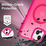 Magnetic For 13 Case & 14 Case [Compatible With Magsafe] Translucent Matte Phone Case 13/14 Slim Shockproof Women Men Protective Cover For 13/14 6.1", Hot Pink