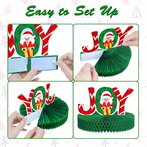 12 Pcs Christmas Honeycomb Table Centerpieces