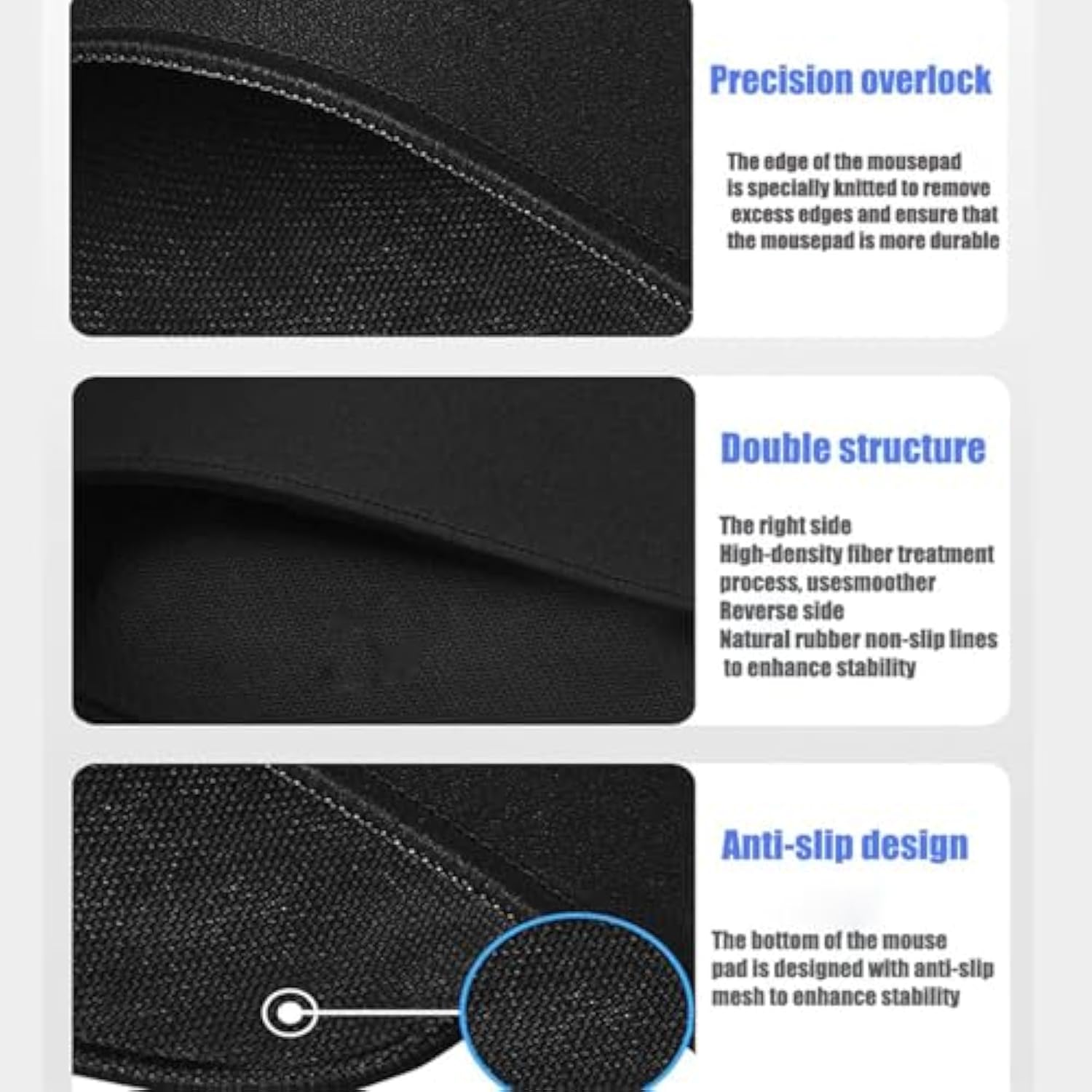 Excelpad Shortcut Mousepad, Getexcelpad Mouse Pad With Shortcuts For Desk, Rubber Sole Stitched Edge Get Excel Mouse Pad For Home Office (B)